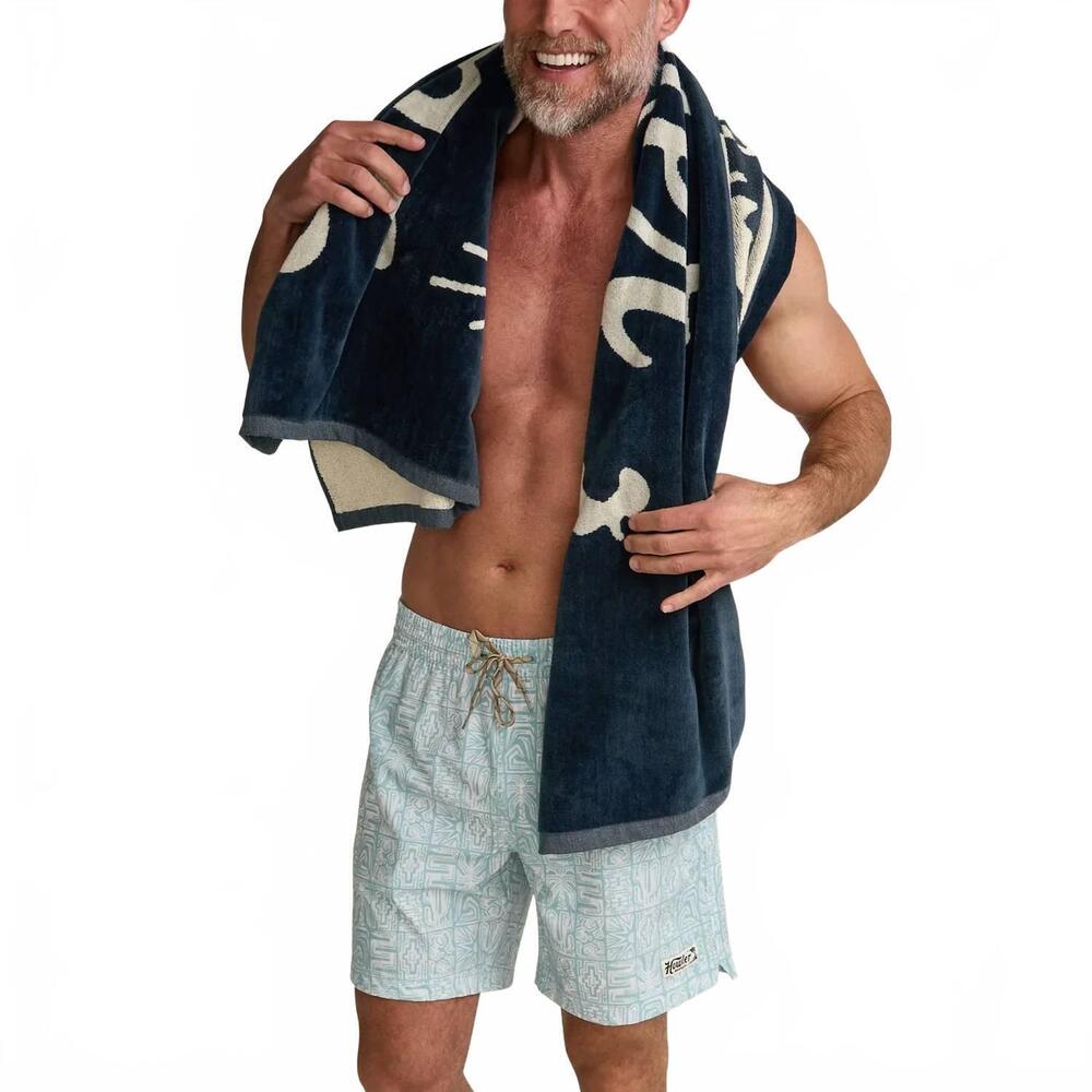 NEW HOWLER BROTHERS men's posse beach towel in midnight navy